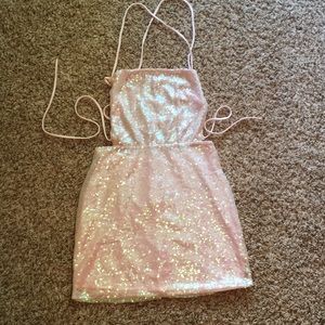 Brand new pink sequin dress